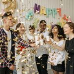 six people celebrating