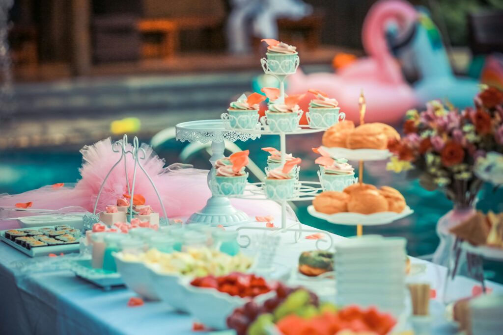 a cake buffet